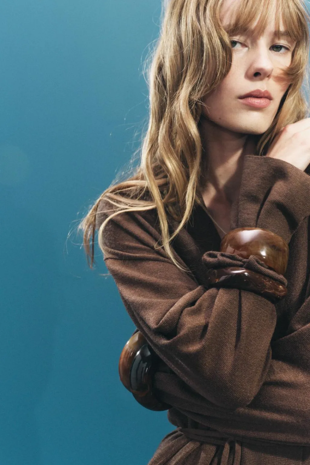 Online CHAQUETA LARGA PUNTO LISO Mujer Cárdigan / Jerséis|Punto