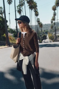 Fashion CHAQUETA LISA 100% CASHMERE Mujer Cárdigan / Jerséis|Punto