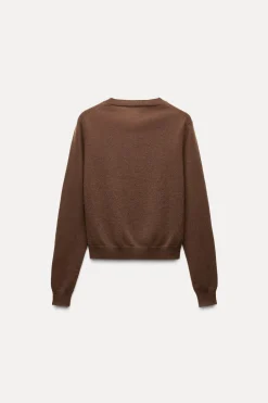 Fashion CHAQUETA LISA 100% CASHMERE Mujer Cárdigan / Jerséis|Punto