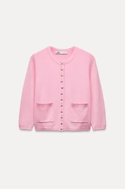 Best CHAQUETA MANGA FRANCESA PUNTO LISO Mujer Cárdigan / Jerséis|Punto