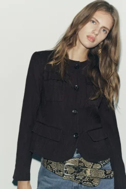 Sale CHAQUETA MEZCLA LANA BOLSILLOS ZW COLLECTION Mujer Chaquetas / Cazadoras