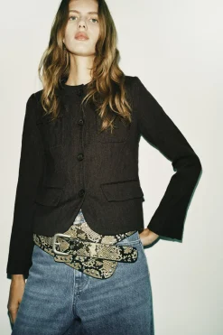 Sale CHAQUETA MEZCLA LANA BOLSILLOS ZW COLLECTION Mujer Chaquetas / Cazadoras