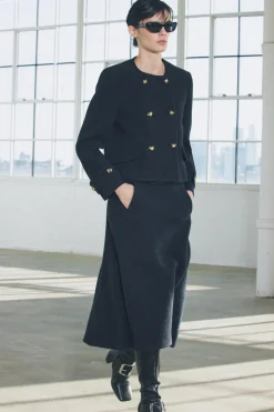 Fashion CHAQUETA MEZCLA LANA BOTONES ZW COLLECTION Mujer Chaquetas / Cazadoras