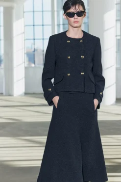 Fashion CHAQUETA MEZCLA LANA BOTONES ZW COLLECTION Mujer Chaquetas / Cazadoras