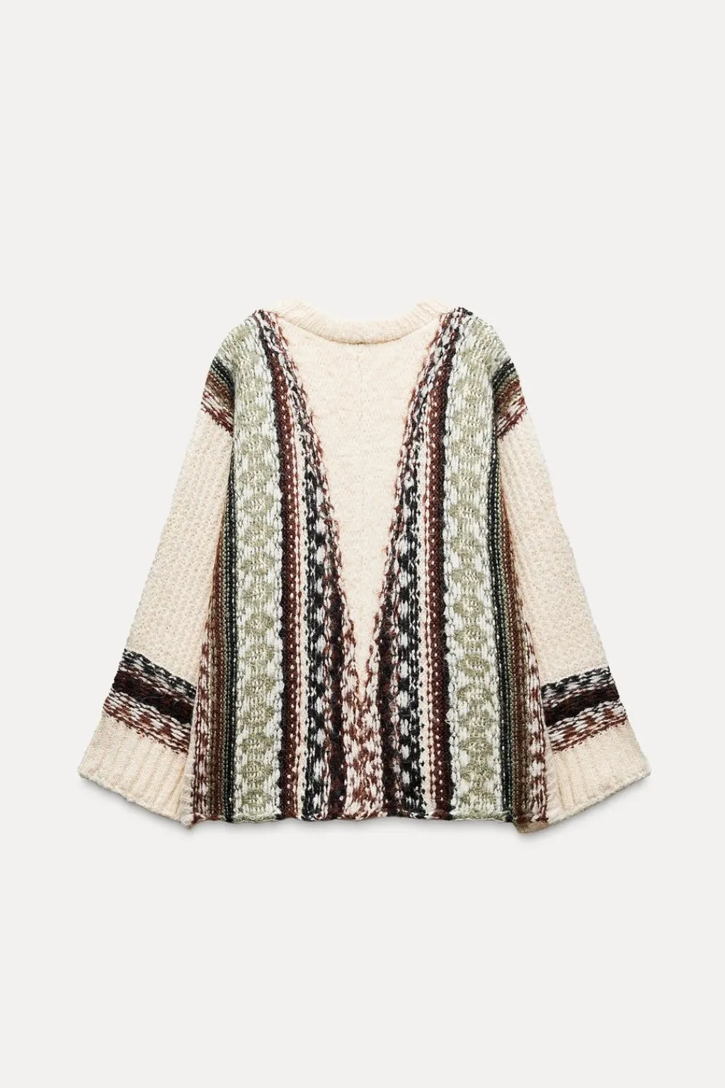 Outlet CHAQUETA OVERSIZE JACQUARD Mujer Cárdigan / Jerséis|Punto