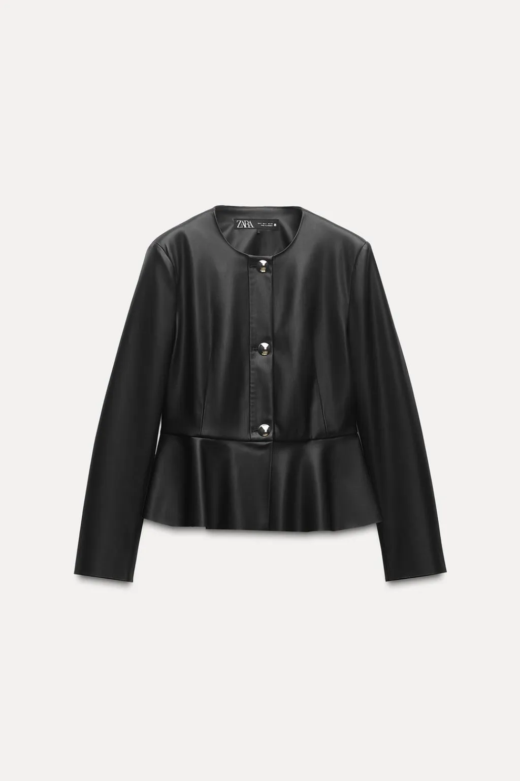 Sale CHAQUETA PEPLUM EFECTO PIEL Mujer Chaquetas / Cazadoras