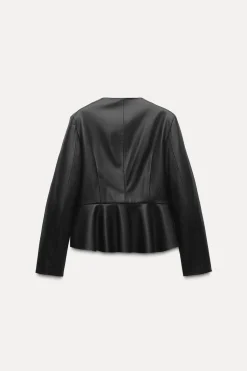 Sale CHAQUETA PEPLUM EFECTO PIEL Mujer Chaquetas / Cazadoras