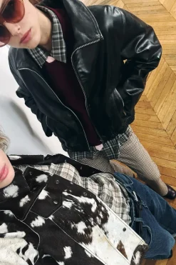 Fashion CHAQUETA PIEL 100% ZW COLLECTION Mujer Chaquetas / Cazadoras