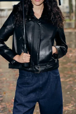 Fashion CHAQUETA PIEL 100% ZW COLLECTION Mujer Chaquetas / Cazadoras