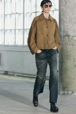 Sale CHAQUETA PIEL BORDADA ZW COLLECTION Mujer Chaquetas / Cazadoras