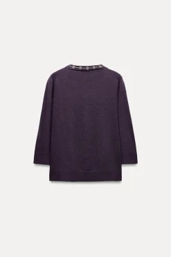 Best CHAQUETA PUNTO ABALORIOS JOYA Mujer Cárdigan / Jerséis|Punto