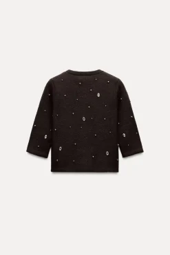 Clearance CHAQUETA PUNTO ABALORIOS JOYA Mujer Cárdigan / Jerséis|Punto