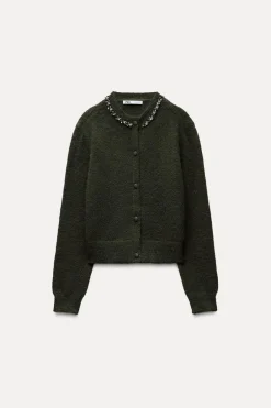 Best CHAQUETA PUNTO ABALORIOS JOYA Mujer Cárdigan / Jerséis|Punto