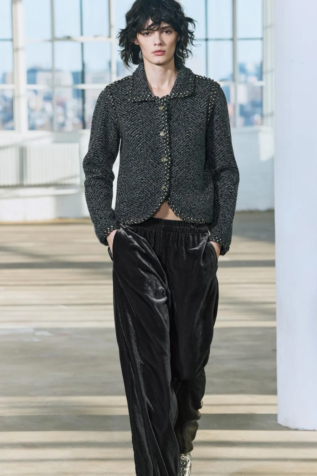 New CHAQUETA PUNTO ACABADOS TRENZADOS Mujer Blazers / Chalecos|Cárdigan / Jerséis