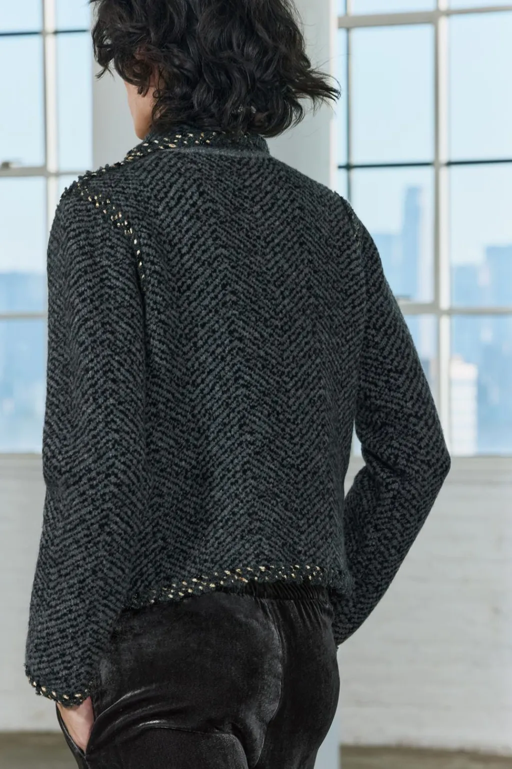 New CHAQUETA PUNTO ACABADOS TRENZADOS Mujer Blazers / Chalecos|Cárdigan / Jerséis