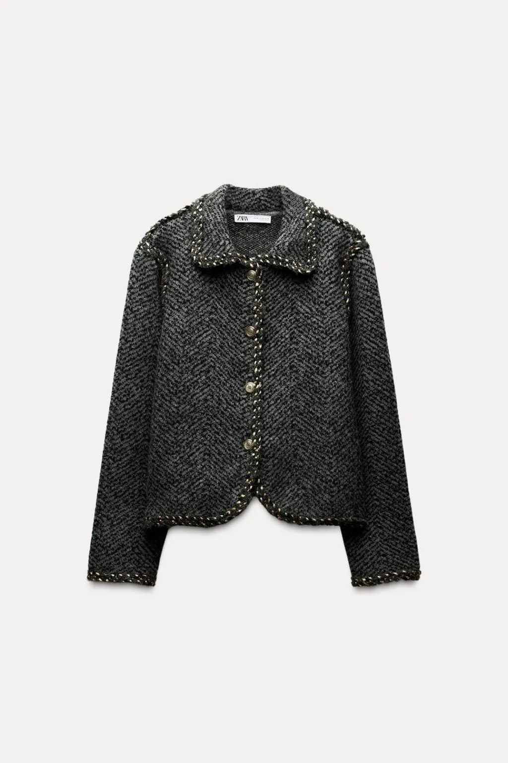 New CHAQUETA PUNTO ACABADOS TRENZADOS Mujer Blazers / Chalecos|Cárdigan / Jerséis