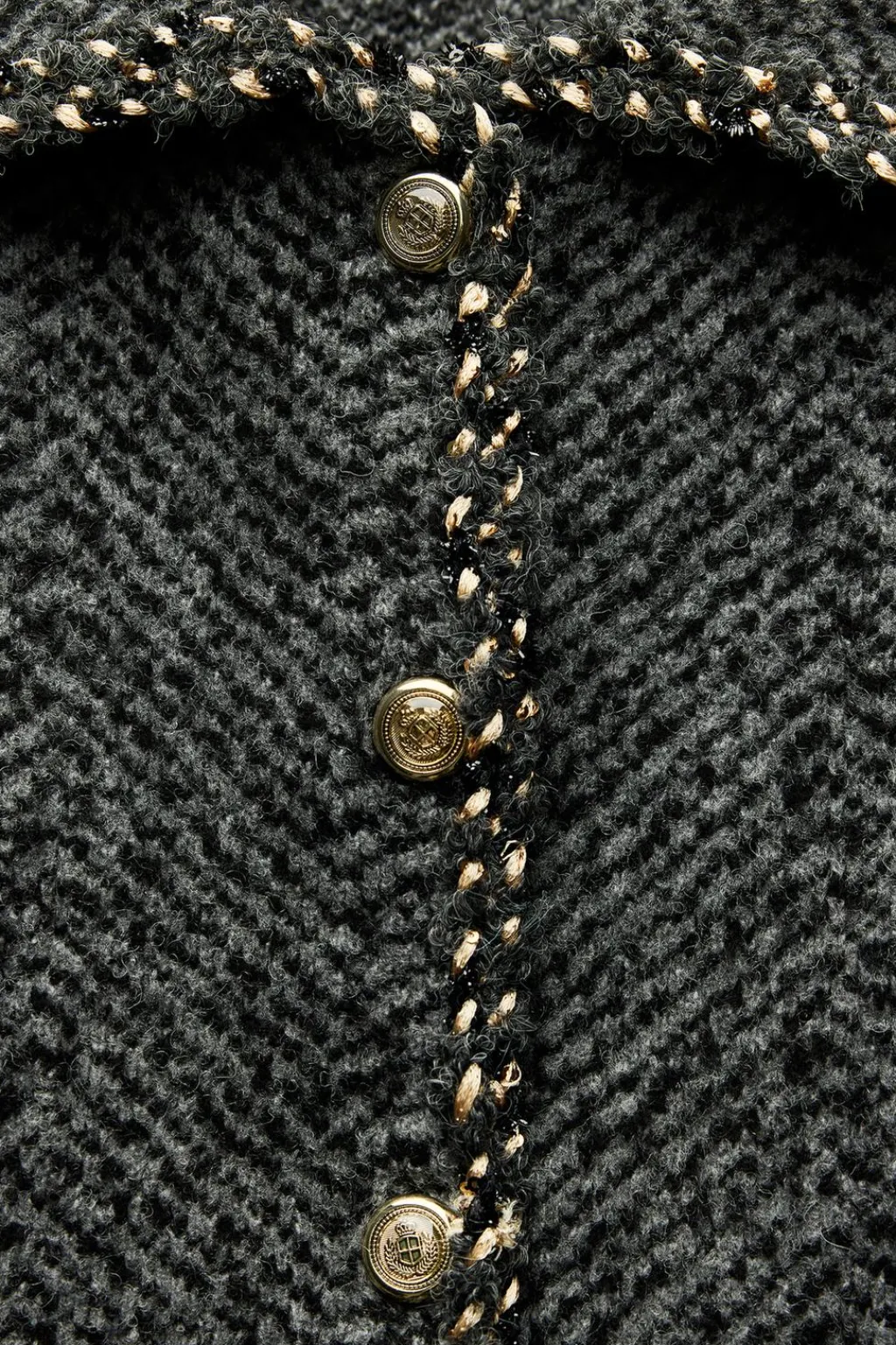 New CHAQUETA PUNTO ACABADOS TRENZADOS Mujer Blazers / Chalecos|Cárdigan / Jerséis