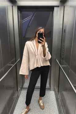 Clearance CHAQUETA PUNTO APLIQUE DORADO Mujer Cárdigan / Jerséis|Punto