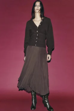 New CHAQUETA PUNTO BAJO ENTALLADO Mujer Cárdigan / Jerséis|Punto