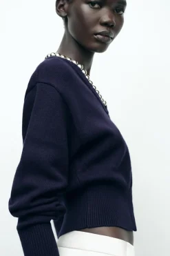 Best CHAQUETA PUNTO BOLAS Mujer Cárdigan / Jerséis|Punto