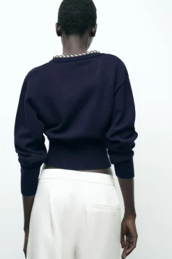 Best CHAQUETA PUNTO BOLAS Mujer Cárdigan / Jerséis|Punto