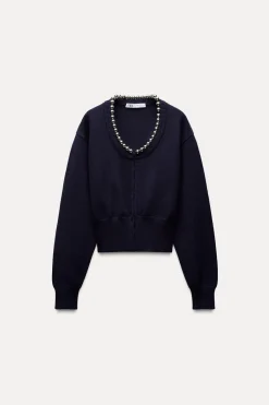 Best CHAQUETA PUNTO BOLAS Mujer Cárdigan / Jerséis|Punto