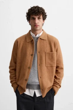 Hot CHAQUETA PUNTO BOLSILLO Hombre Jerséis / Chaquetas