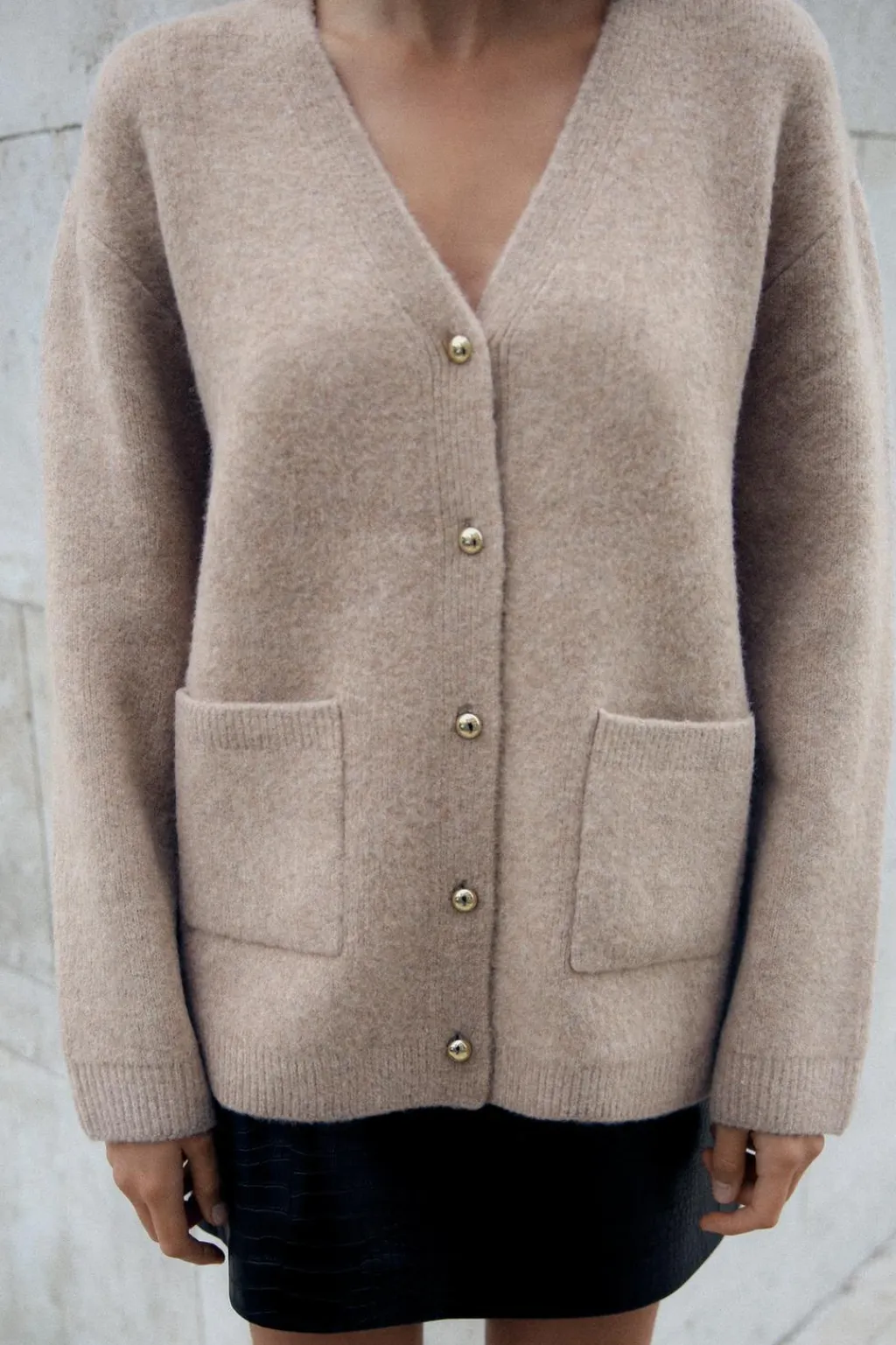 Online CHAQUETA PUNTO BOTONES DORADOS Mujer Cárdigan / Jerséis|Punto