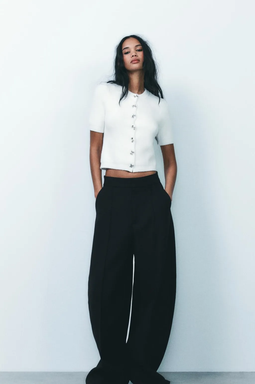 Fashion CHAQUETA PUNTO BOTONES LAZOS Mujer Cárdigan / Jerséis|Punto