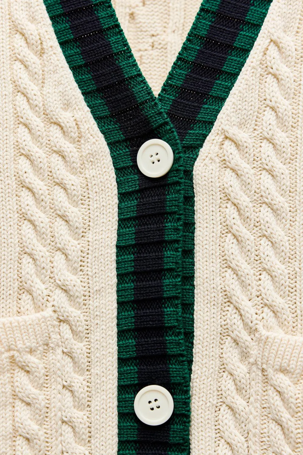 Outlet CHAQUETA PUNTO CABLES Mujer Cárdigan / Jerséis|Punto