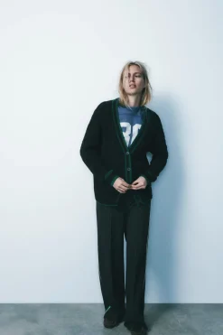 Hot CHAQUETA PUNTO CABLES Mujer Cárdigan / Jerséis|Punto