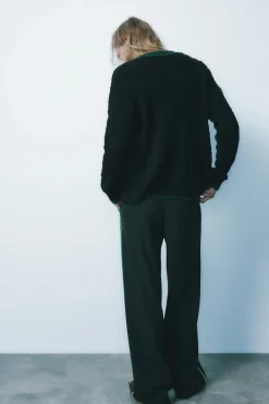 Hot CHAQUETA PUNTO CABLES Mujer Cárdigan / Jerséis|Punto