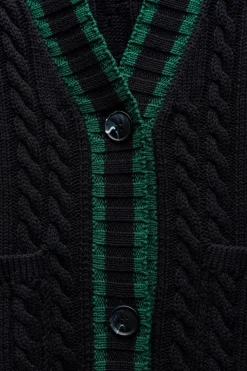 Hot CHAQUETA PUNTO CABLES Mujer Cárdigan / Jerséis|Punto