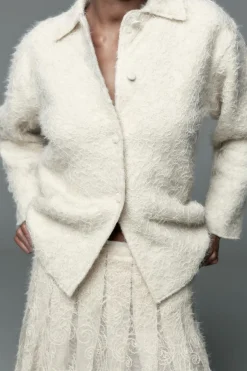 Outlet CHAQUETA PUNTO COMBINADA ENCAJE Mujer Cárdigan / Jerséis|Punto