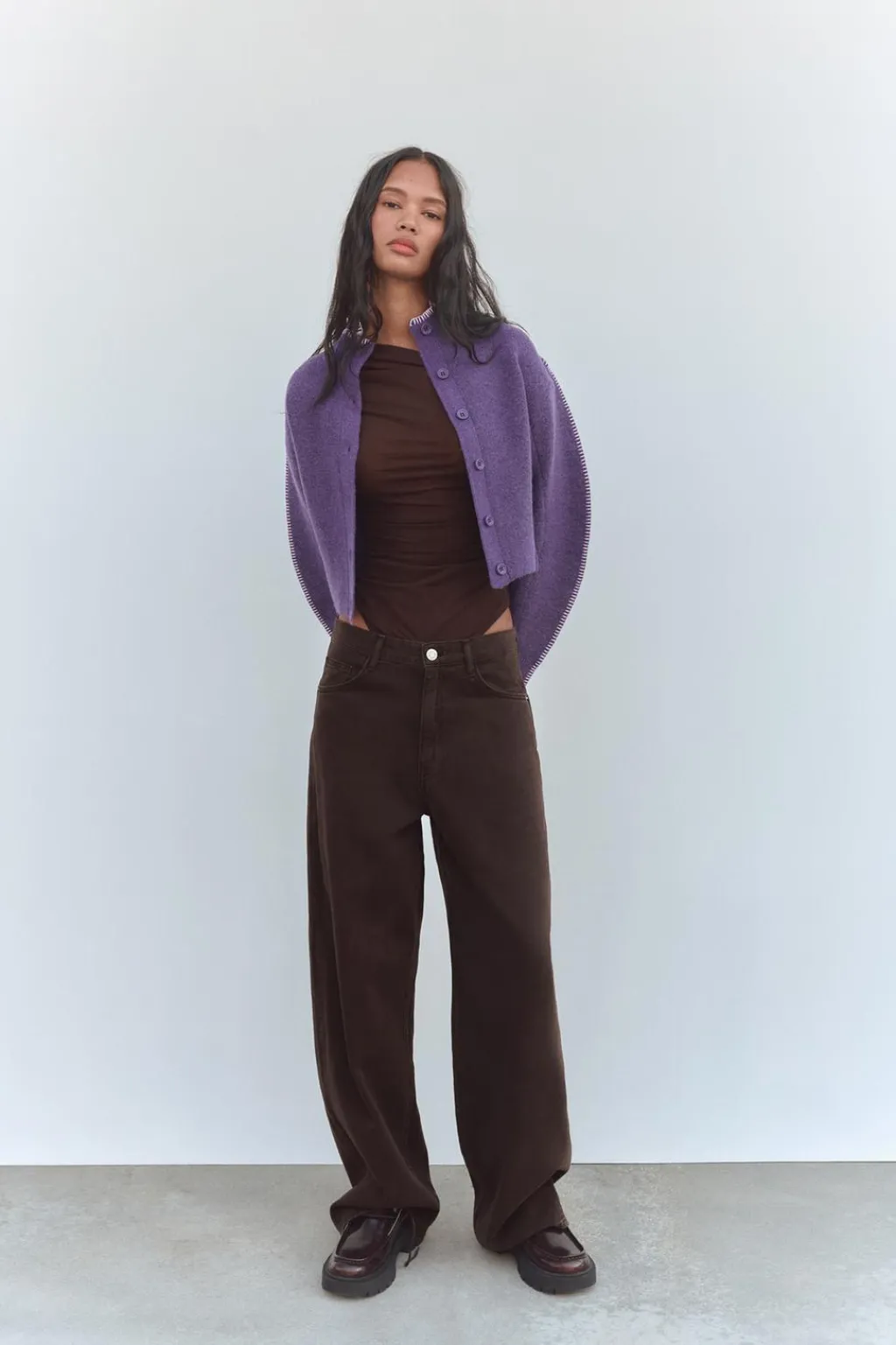 Hot CHAQUETA PUNTO CUELLO SUBIDO Mujer Cárdigan / Jerséis|Punto