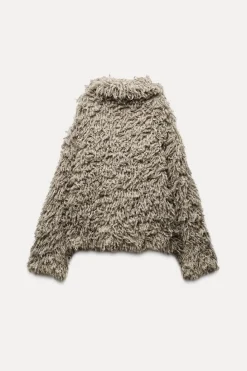 Sale CHAQUETA PUNTO EFECTO PELO Mujer Cárdigan / Jerséis|Punto