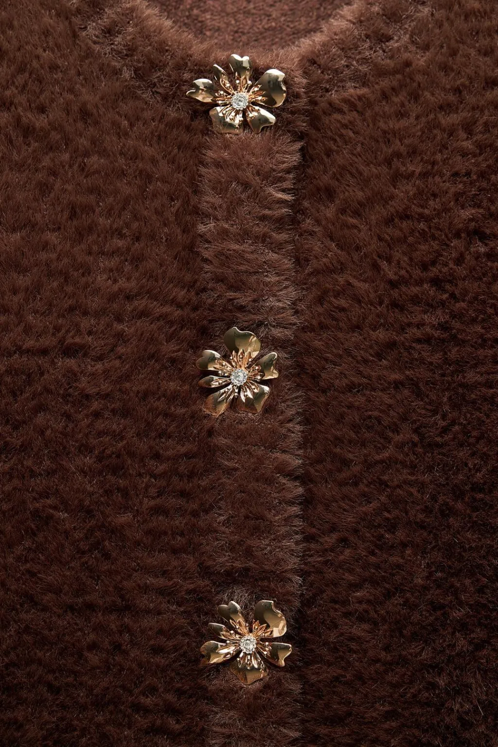 New CHAQUETA PUNTO EFECTO PELO Mujer Cárdigan / Jerséis|Punto