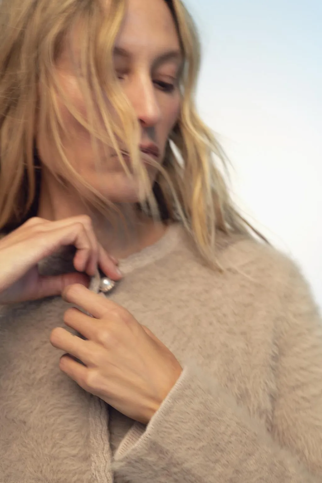 Hot CHAQUETA PUNTO EFECTO PELO Mujer Cárdigan / Jerséis|Punto