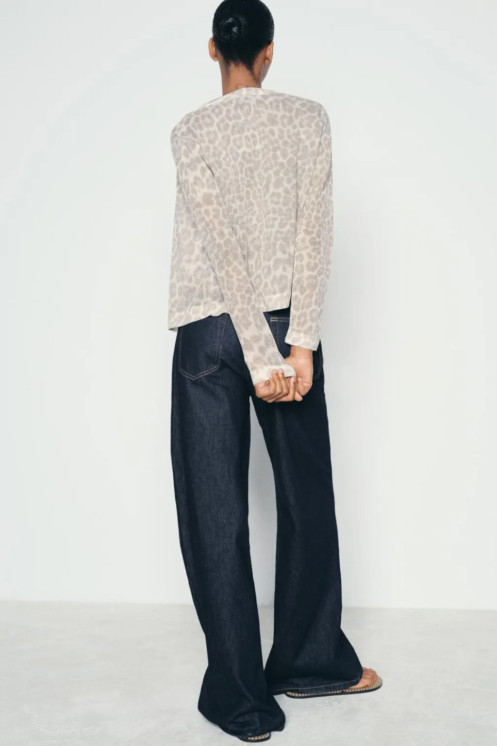 New CHAQUETA PUNTO ESTAMPADO ANIMAL Mujer Cárdigan / Jerséis|Punto