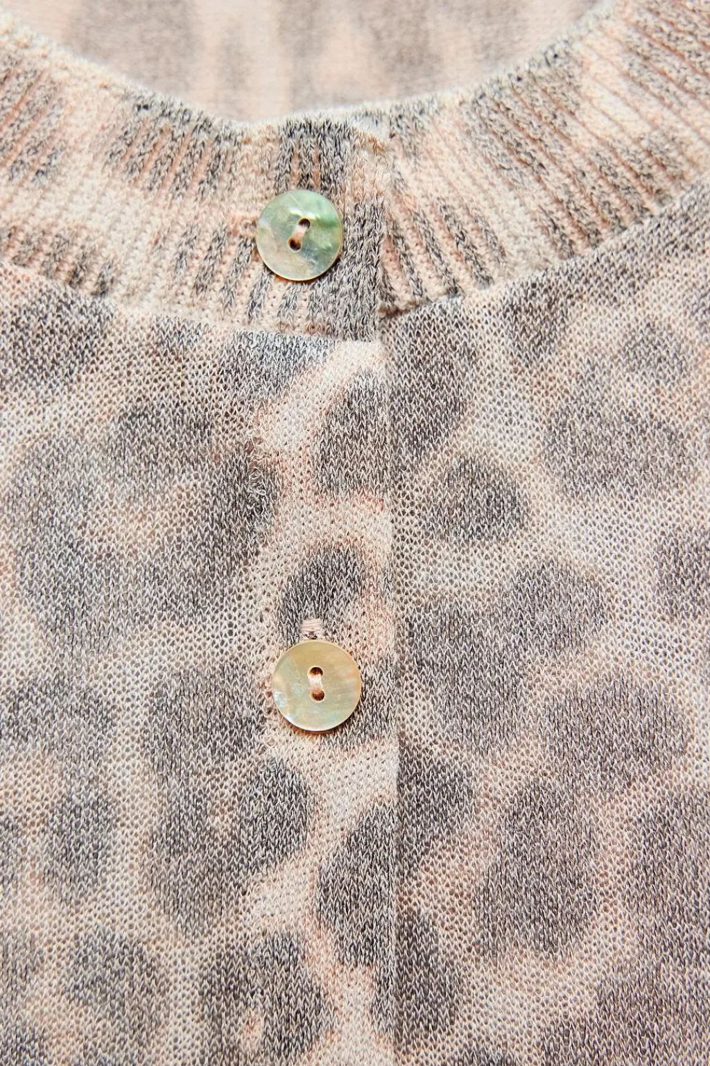 New CHAQUETA PUNTO ESTAMPADO ANIMAL Mujer Cárdigan / Jerséis|Punto