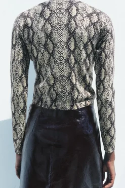 Sale CHAQUETA PUNTO ESTAMPADO ANIMAL Mujer Cárdigan / Jerséis|Punto