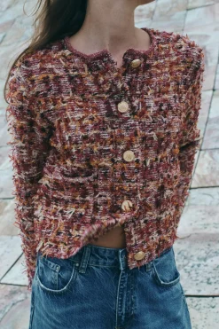 Discount CHAQUETA PUNTO ESTRUCTURA Mujer Cárdigan / Jerséis|Punto