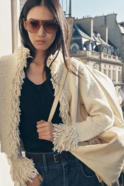 Best CHAQUETA PUNTO FLECOS Mujer Cárdigan / Jerséis|Punto