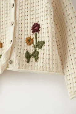 Niños ZARA 1½ - 6 Años·Punto|6 - 18 Meses·Punto<CHAQUETA PUNTO FLORES