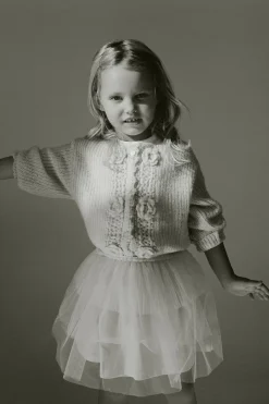 Niños ZARA 1½ - 6 Años·Punto|6 - 18 Meses·Punto<CHAQUETA PUNTO FLORES