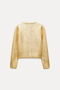 Outlet CHAQUETA PUNTO FOIL Mujer Cárdigan / Jerséis|Punto