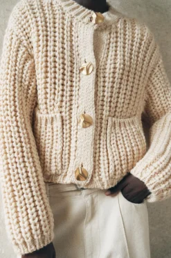 Discount CHAQUETA PUNTO GRUESO Mujer Cárdigan / Jerséis|Punto