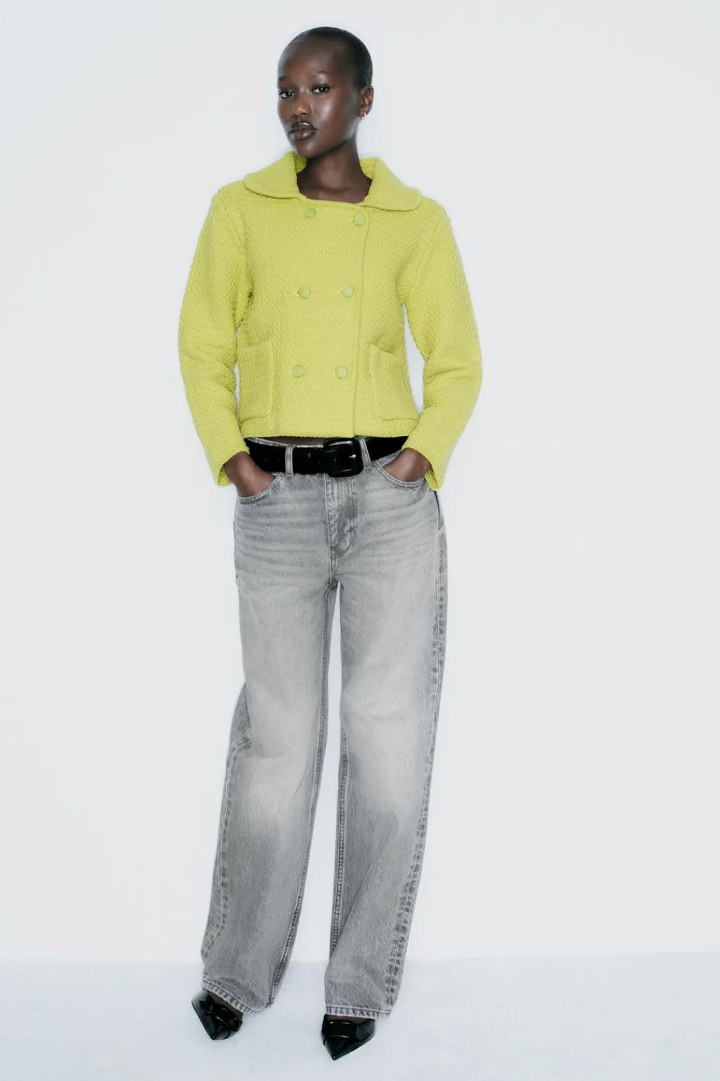 Fashion CHAQUETA PUNTO GRUESO CUELLO BOBO Mujer Cárdigan / Jerséis|Punto