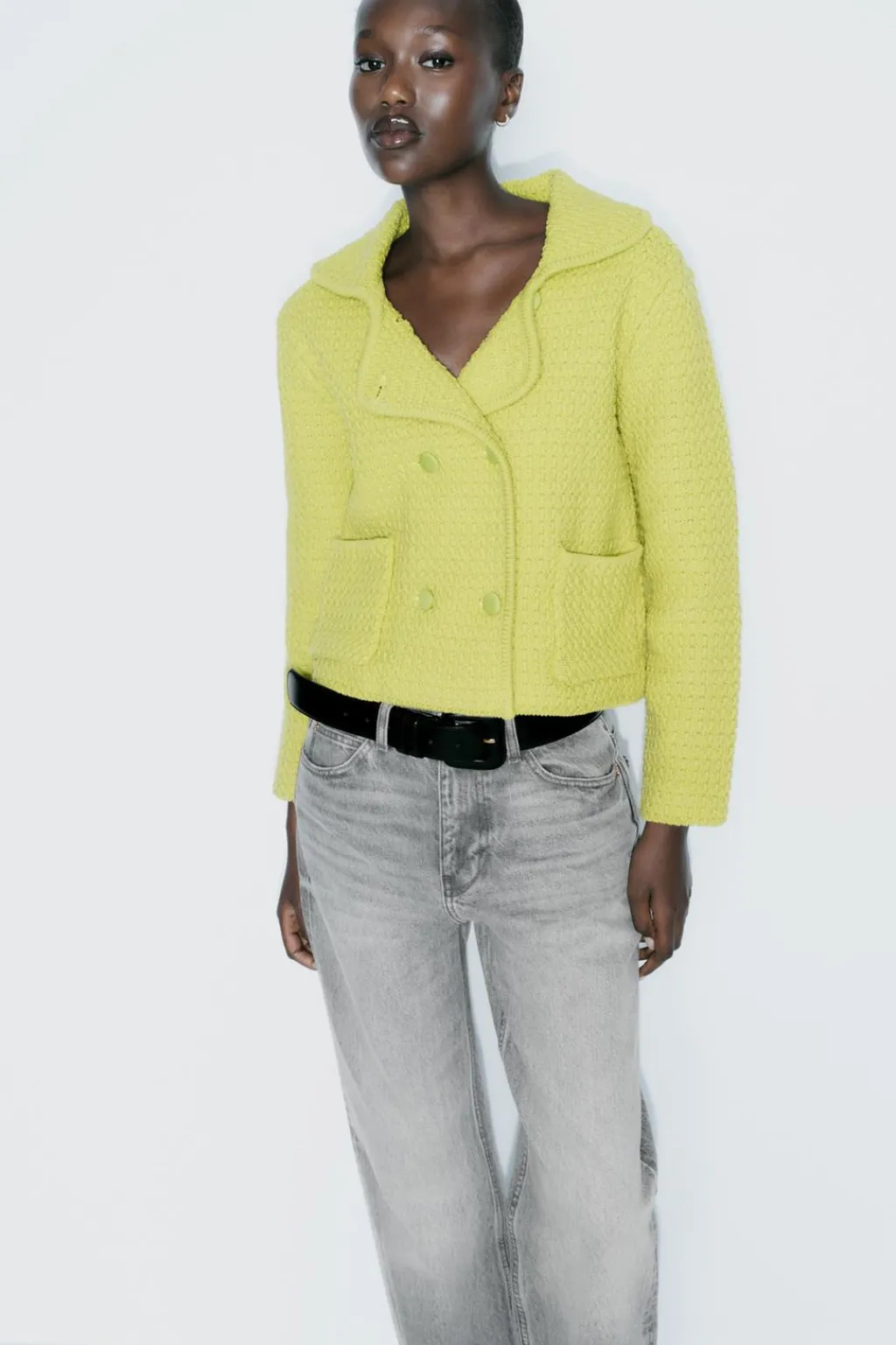 Fashion CHAQUETA PUNTO GRUESO CUELLO BOBO Mujer Cárdigan / Jerséis|Punto