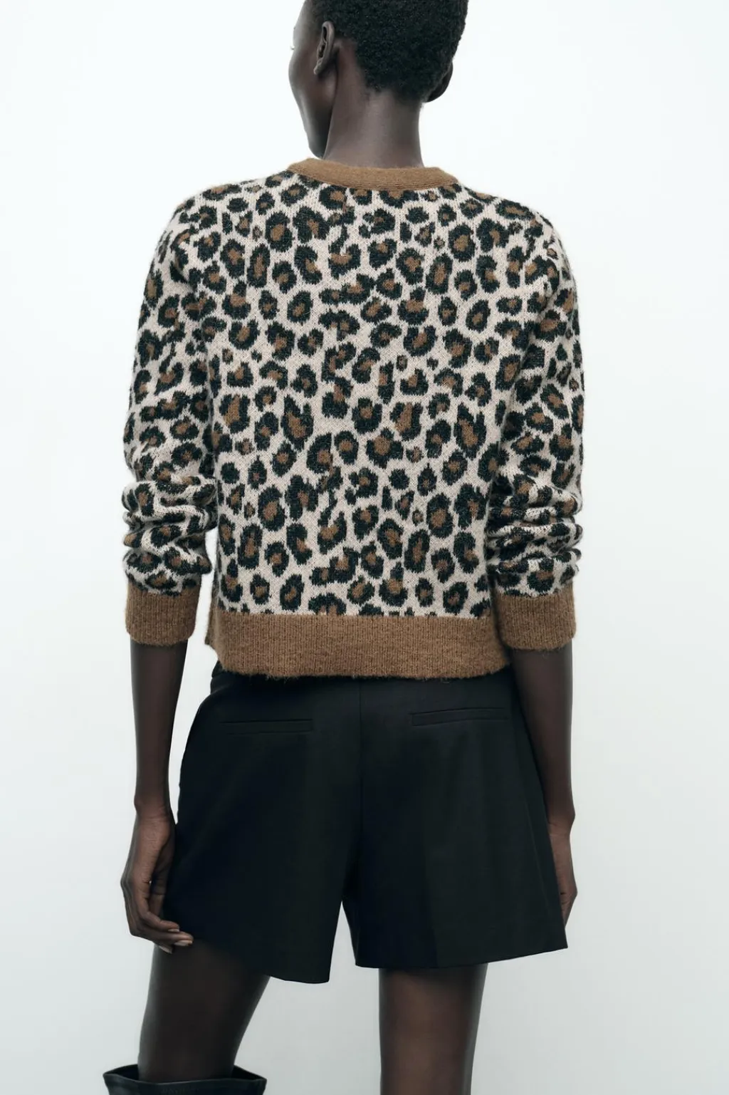 New CHAQUETA PUNTO JACQUARD ANIMAL Mujer Cárdigan / Jerséis|Punto